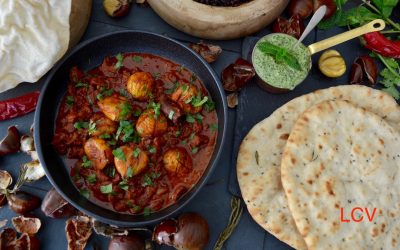 TANDOORI DE CIERVO CON CASTAÑAS