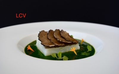 BACALAO CON KALE Y TRUFA