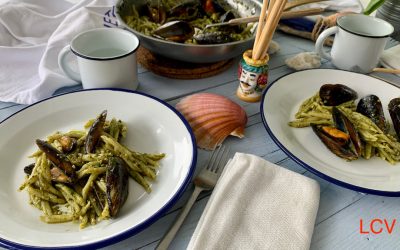 TROFIE AL PESTO CON MEJILLONES