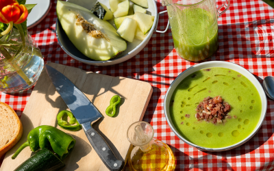 GAZPACHO DE MELÓN CON JAMÓN